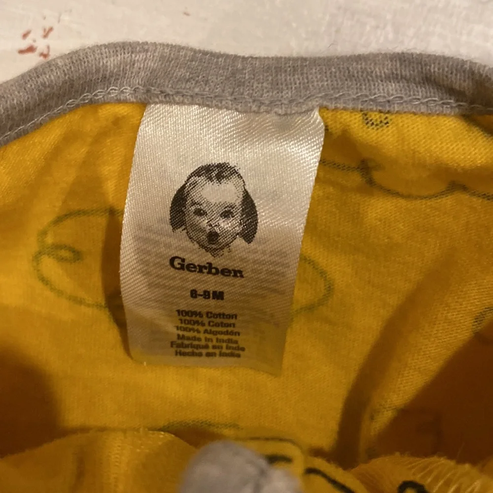 Baby 6/9m yellow clouds matching twin set footies